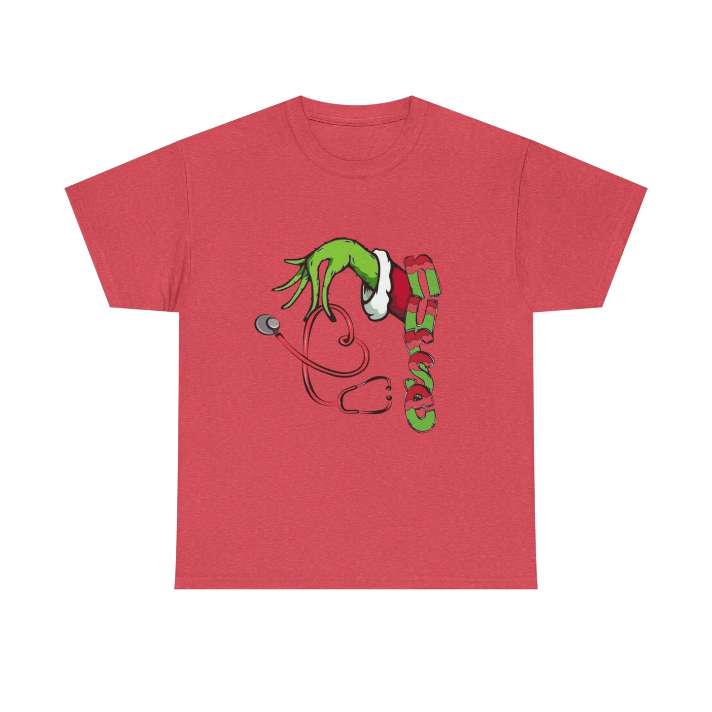 Nurse Christmas Grinch Holidays Graphic T Shirt NEW Unisex Heavy Cotton Tee