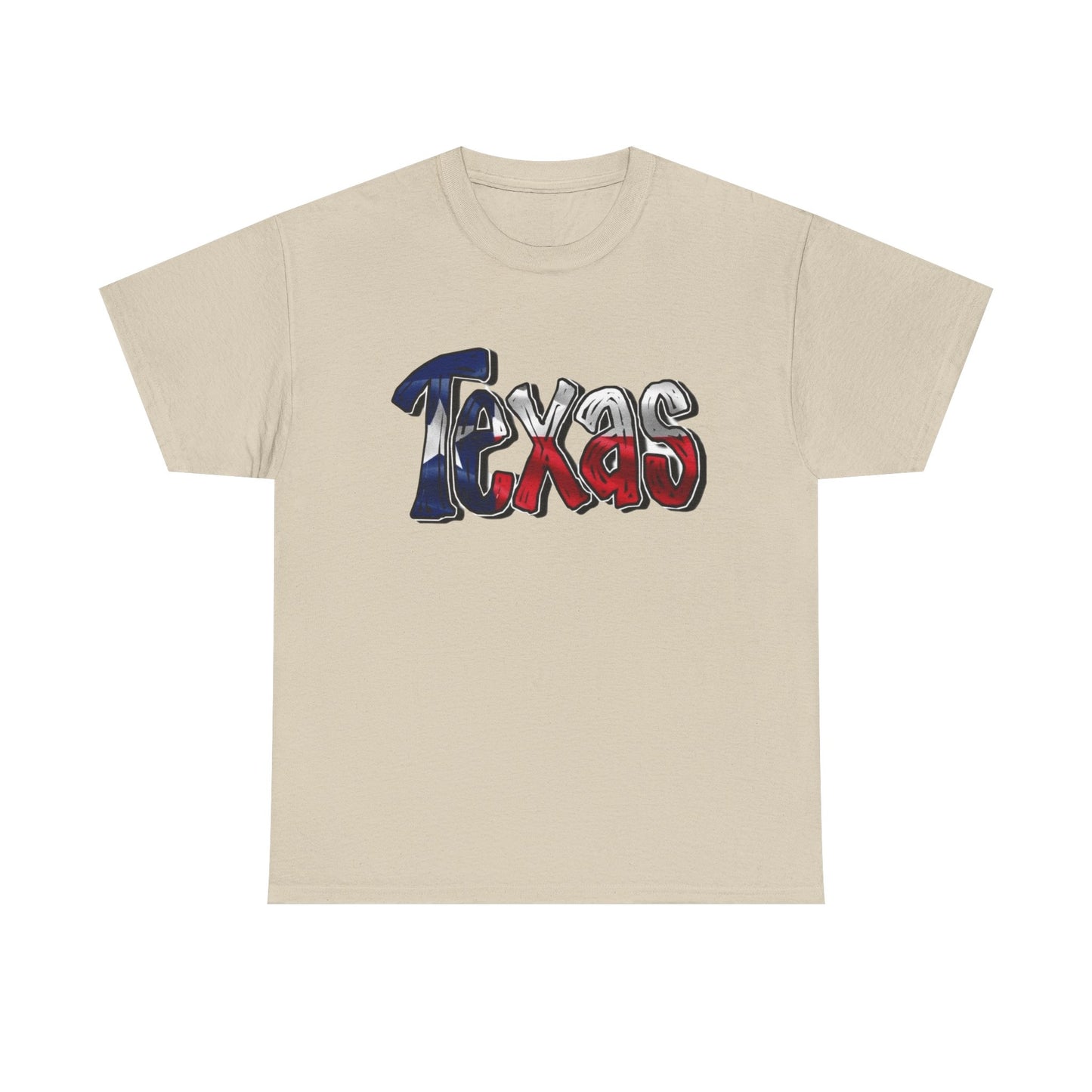 Texas State American Flag Graphic T Shirt NEW GIFT Unisex Heavy Cotton Tee