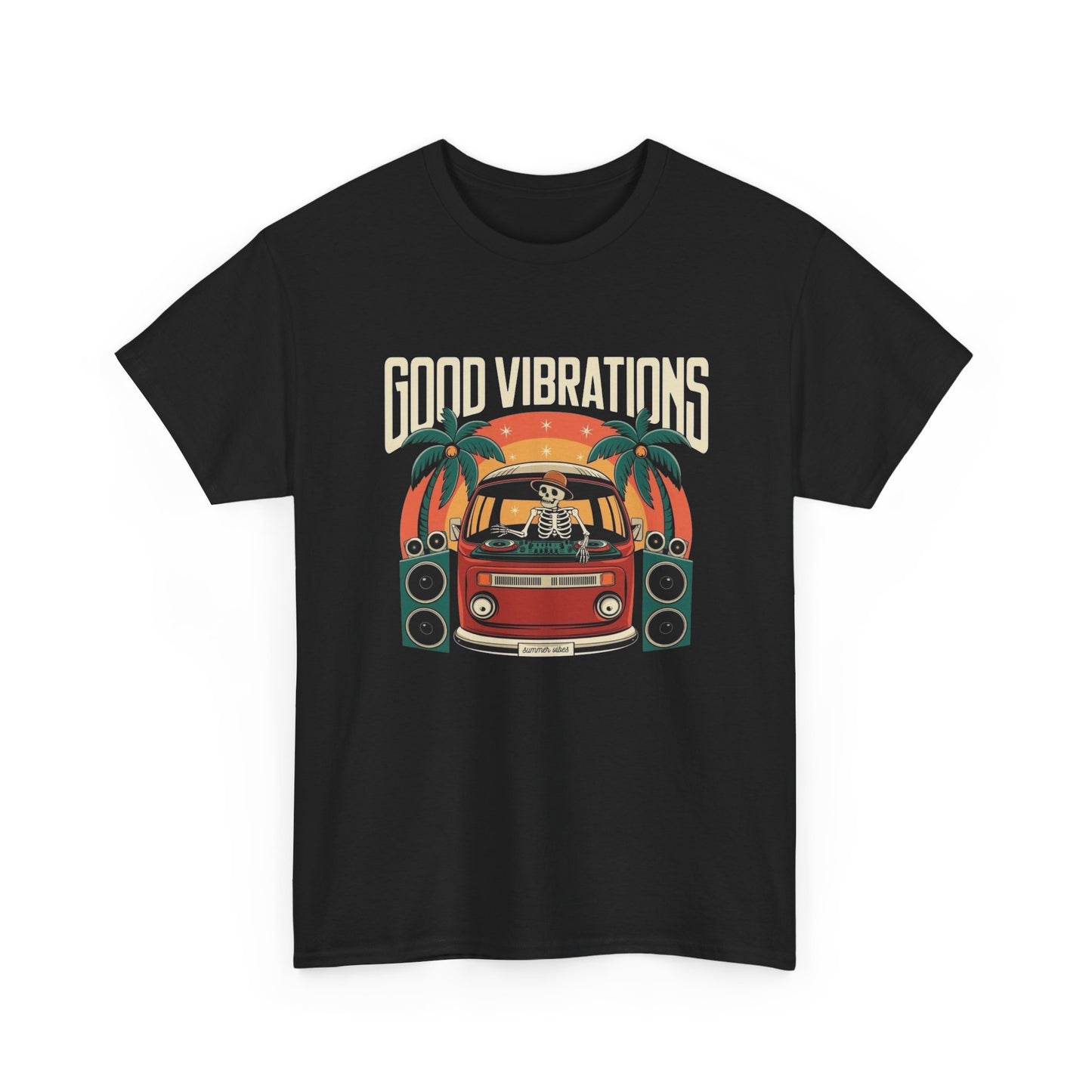 Good Vibrations Summer Graphic T Shirt ADULT NEW