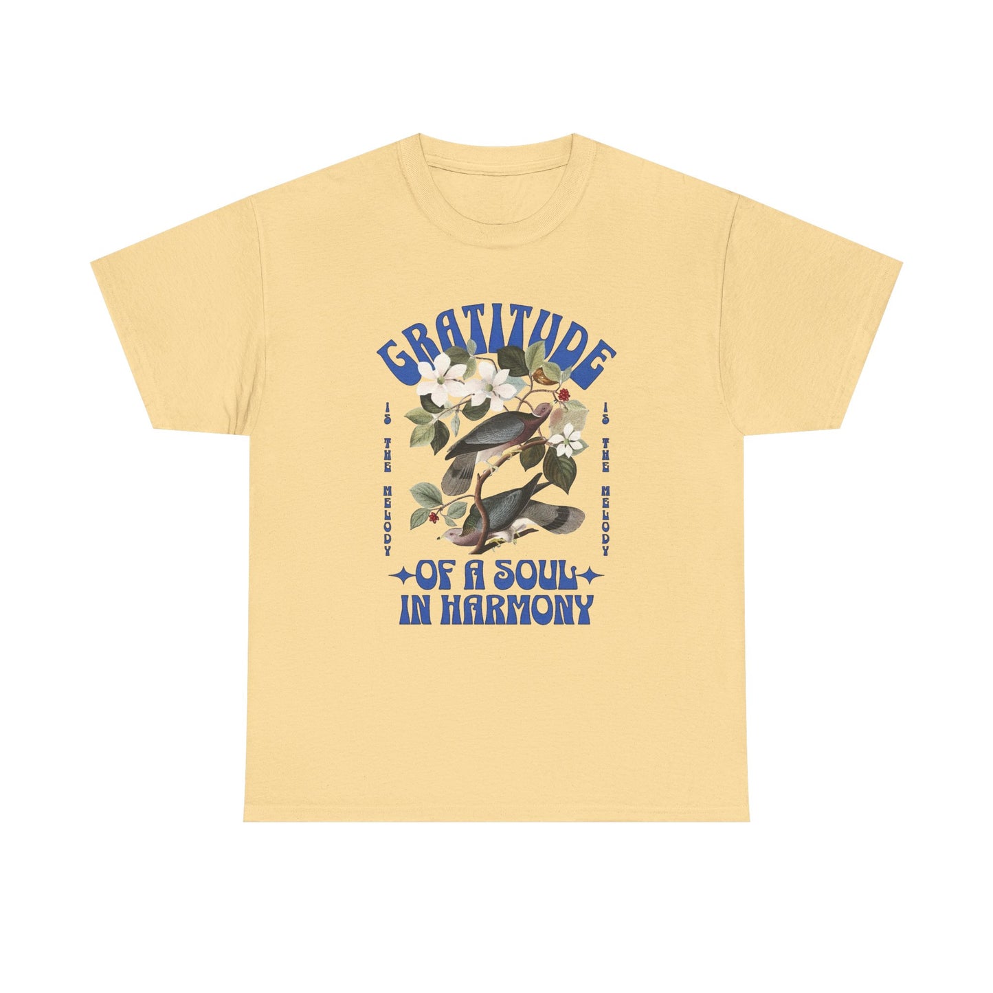 Gratitude Of A Soul And Harmony Graphic T Shirt Unisex Heavy Cotton Tee
