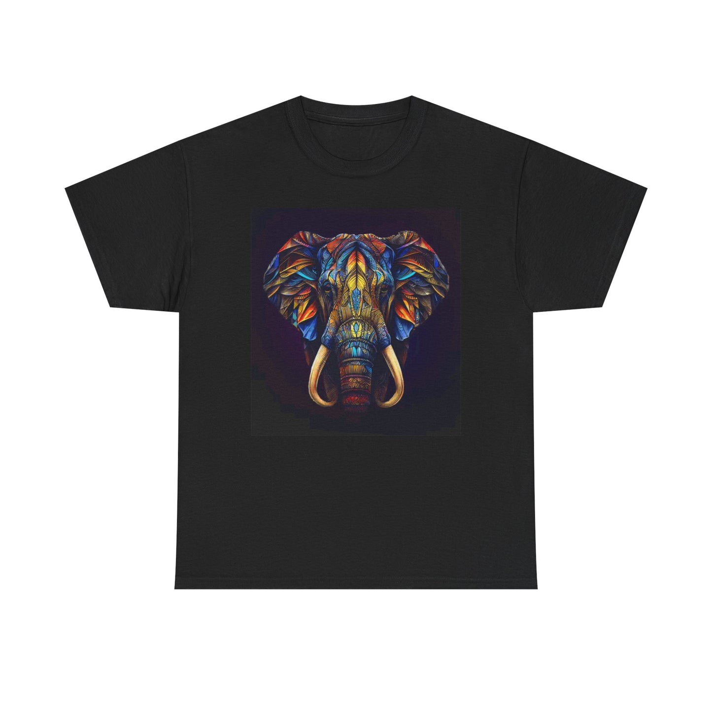 Elephant Painting T shirt African Zoo wildlife Portrait Unisex Heavy Cotton Tee