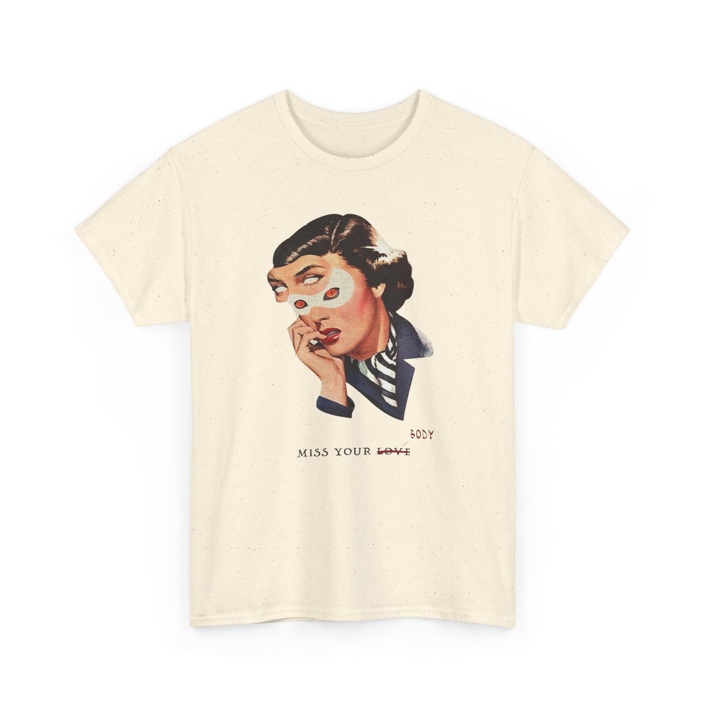 Miss Your Love Vintage Funny Graphic T-Shirt Comfy Cotton Tee Brand NEW