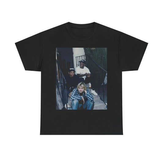 Nirvana T-shirt easy e Kurt cobain vintage graphic Unisex Heavy Cotton Tee