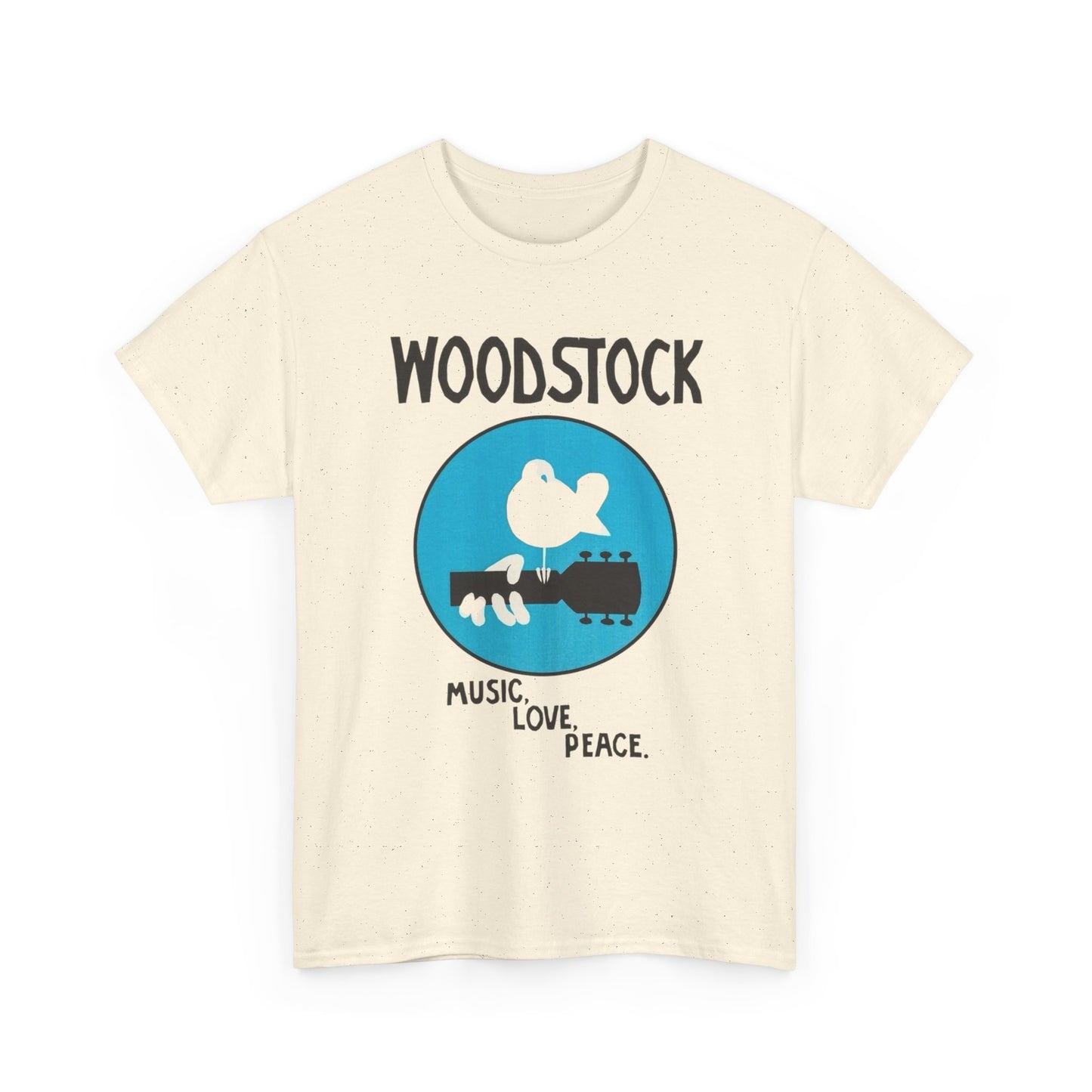 Woodstock Vintage Music Love Peace Graphic T Shirt Unisex Heavy Cotton Tee