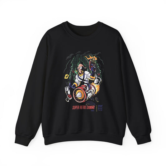 Super Retro Gaming Earth Worm Jim Sweater NEW Heavy Blend™ Crewneck Sweatshirt
