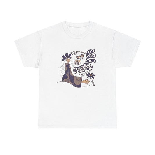 Drift Into Calmness Art Graphic T Shirt NEW ADULT Unisex Heavy Cotton Tee