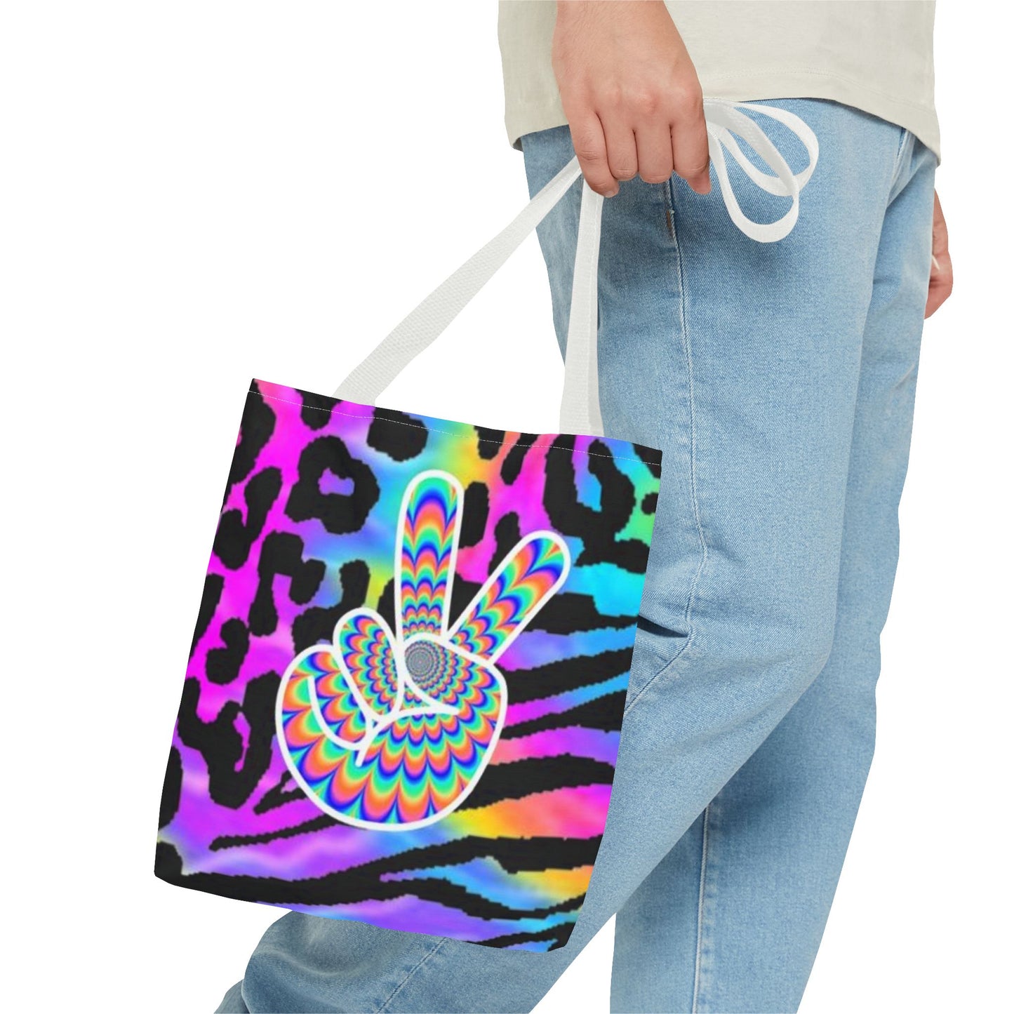 Peace Sign NEON All Over Print BRAND NEW Purse, Pocketbook,Travel Tote Bag