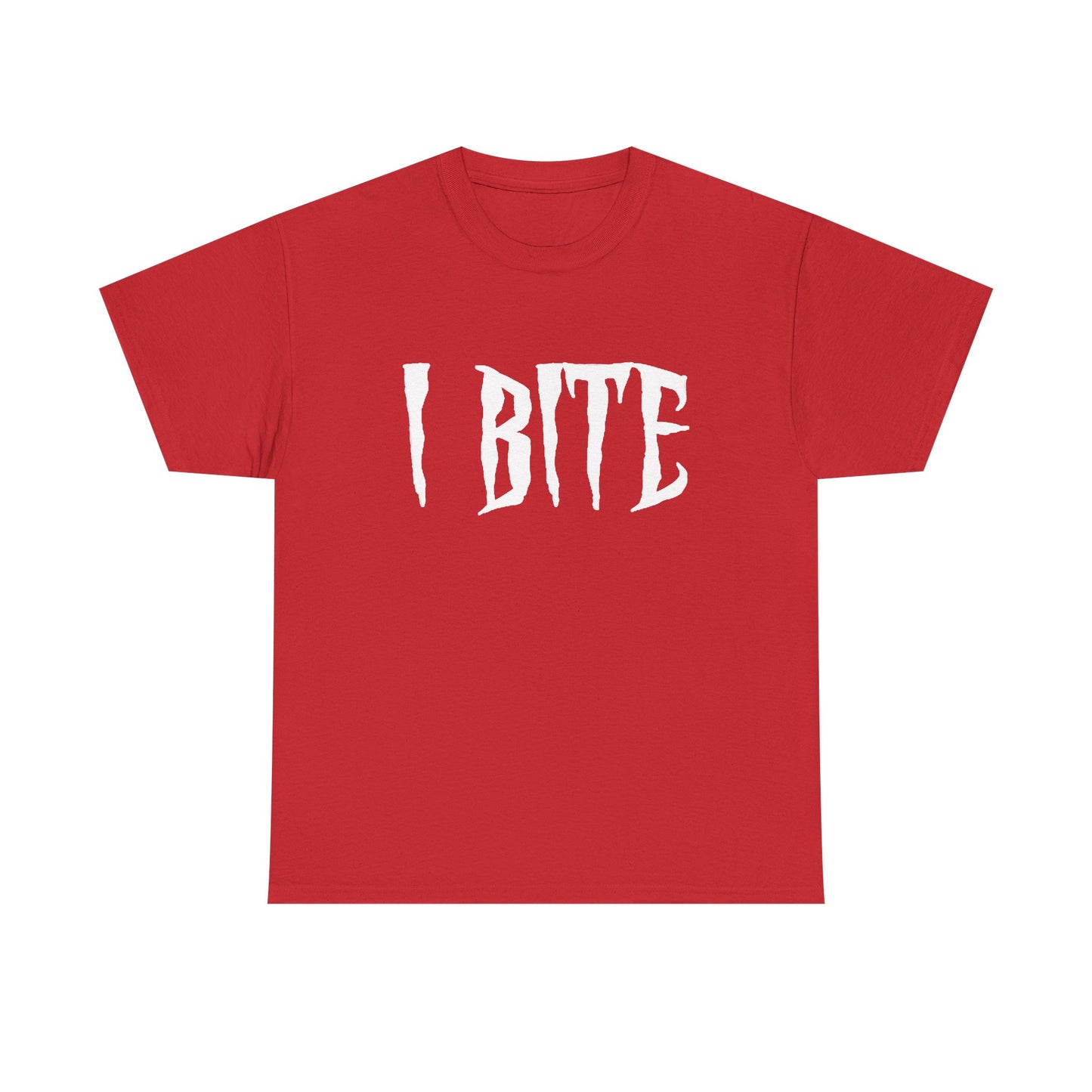 I Bite Shirt Funny Joke Graphic Vampire Dad Humor Unisex Heavy Cotton Tee
