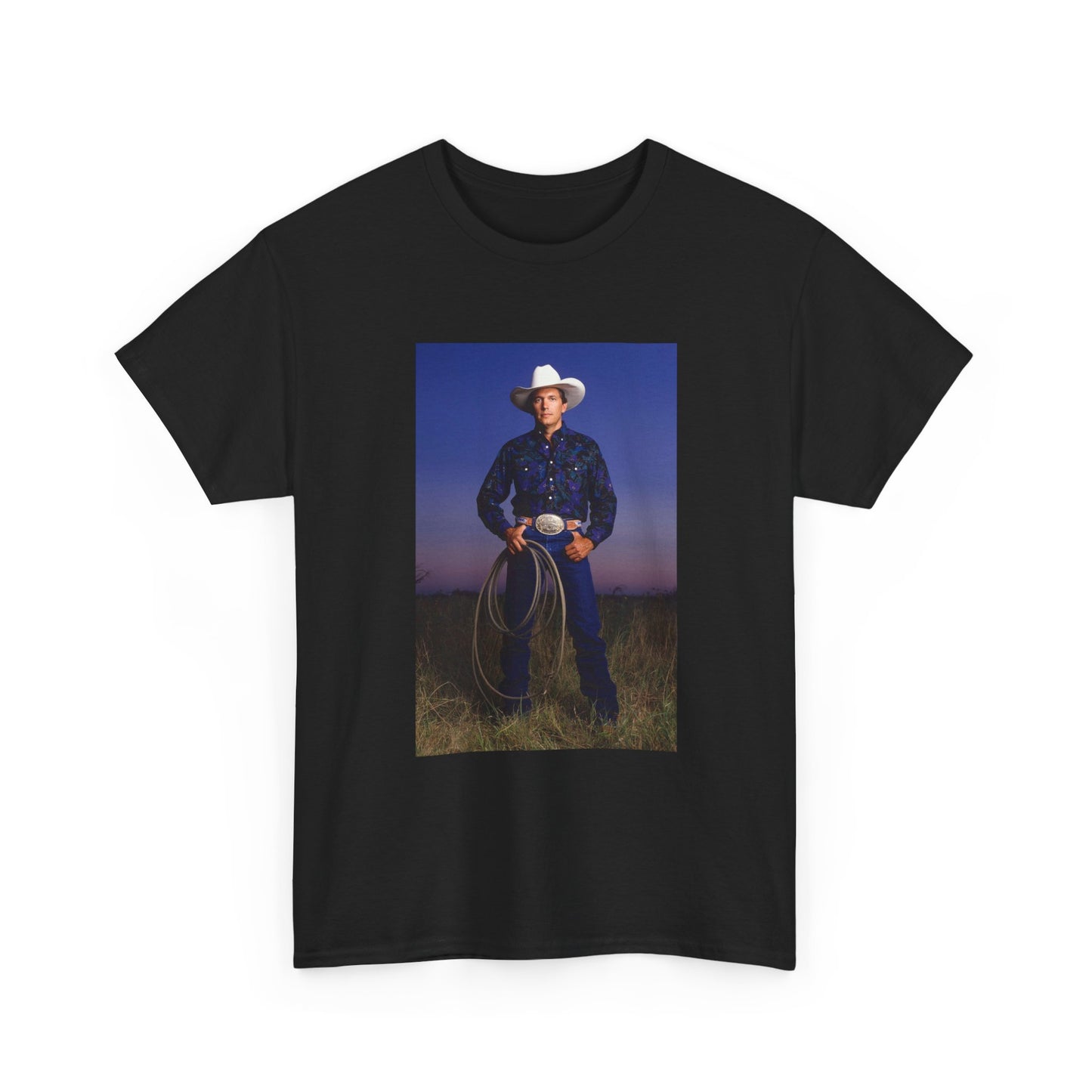 George Strait Tshirt Texas Country Photo Retro Tour Unisex Heavy Cotton Tee