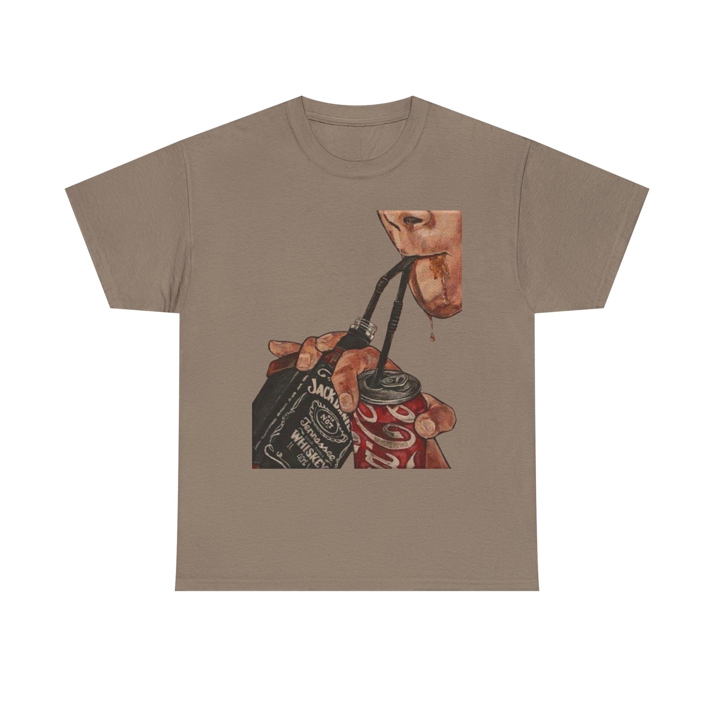 Jack And Coke Graphic Bar Funny T Shirt Unisex Heavy Cotton Tee