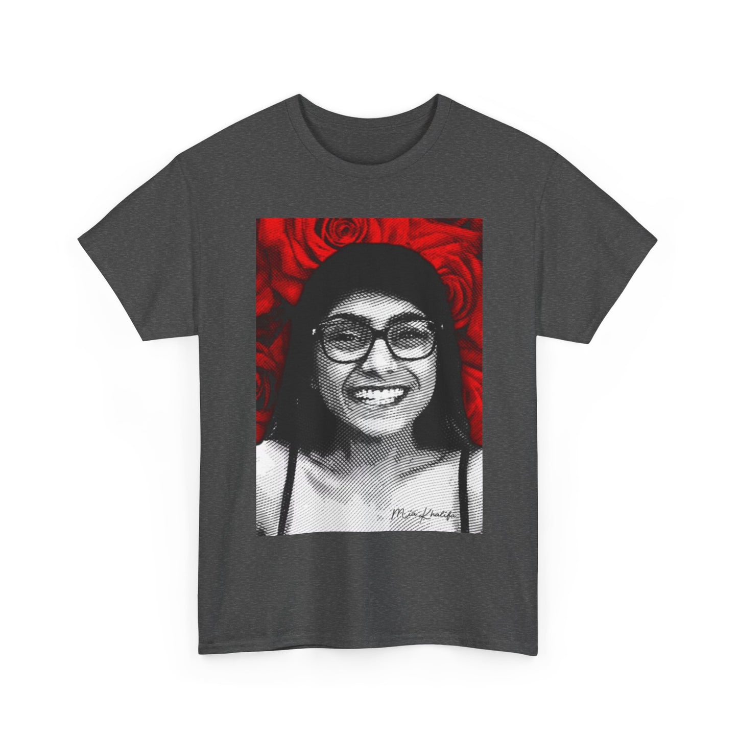 Mia Khalifa Shirt Funny Gift Roses Onlyfans Joke Unisex Heavy Cotton Tee