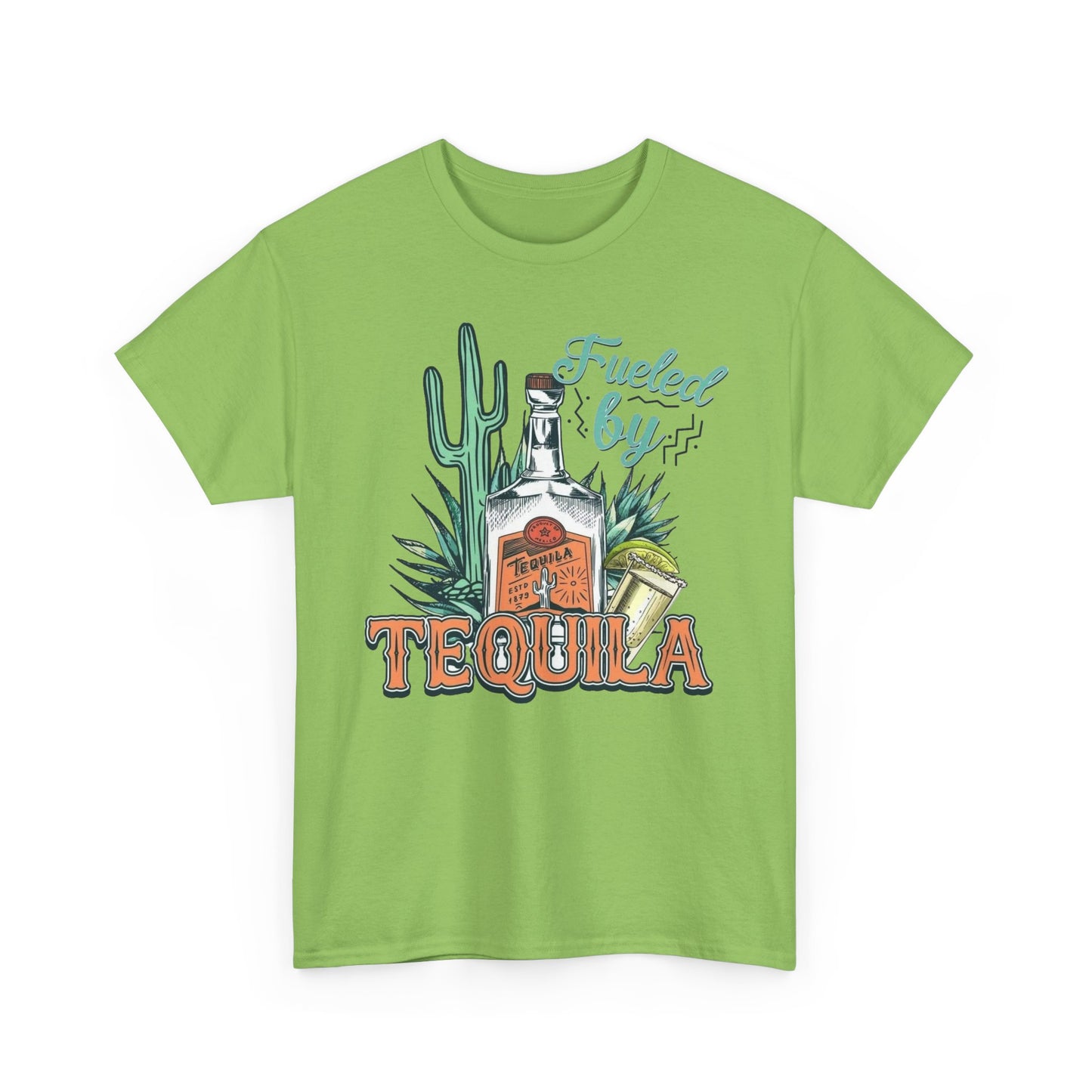 Fueled By Tequila Graphic T Shirt NEW Unisex Heavy Cotton Tee