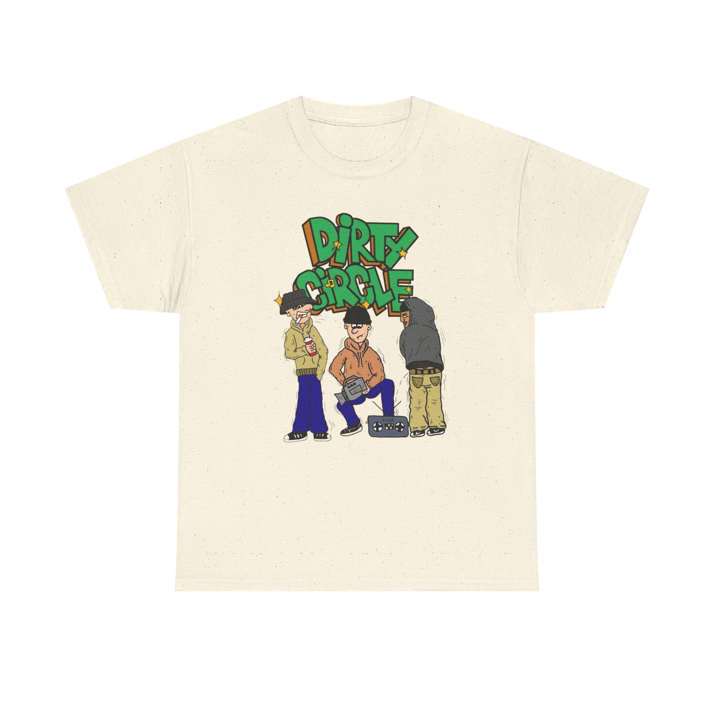 Dirty Circle Retro 90's Graphic T Shirt Unisex Heavy Cotton Tee