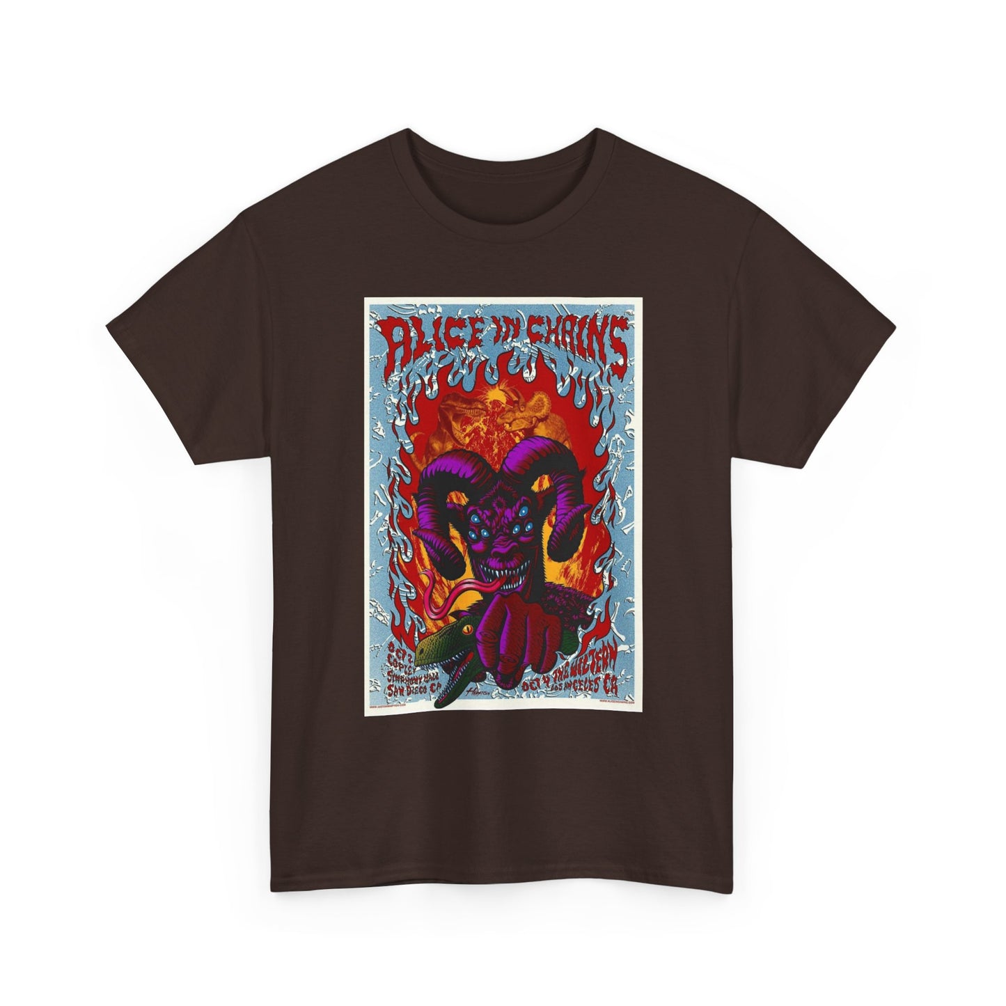 Alice In Chains Rock Band T Shirt Merch Poster Unisex Heavy Cotton Tee