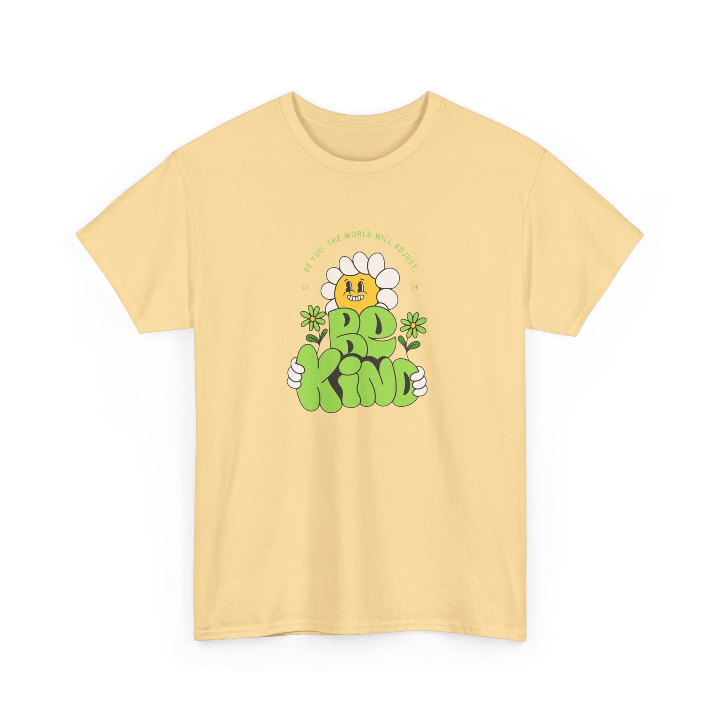 Be Kind The World Will Adjust Graphic T-Shirt Unisex Heavy Cotton Tee