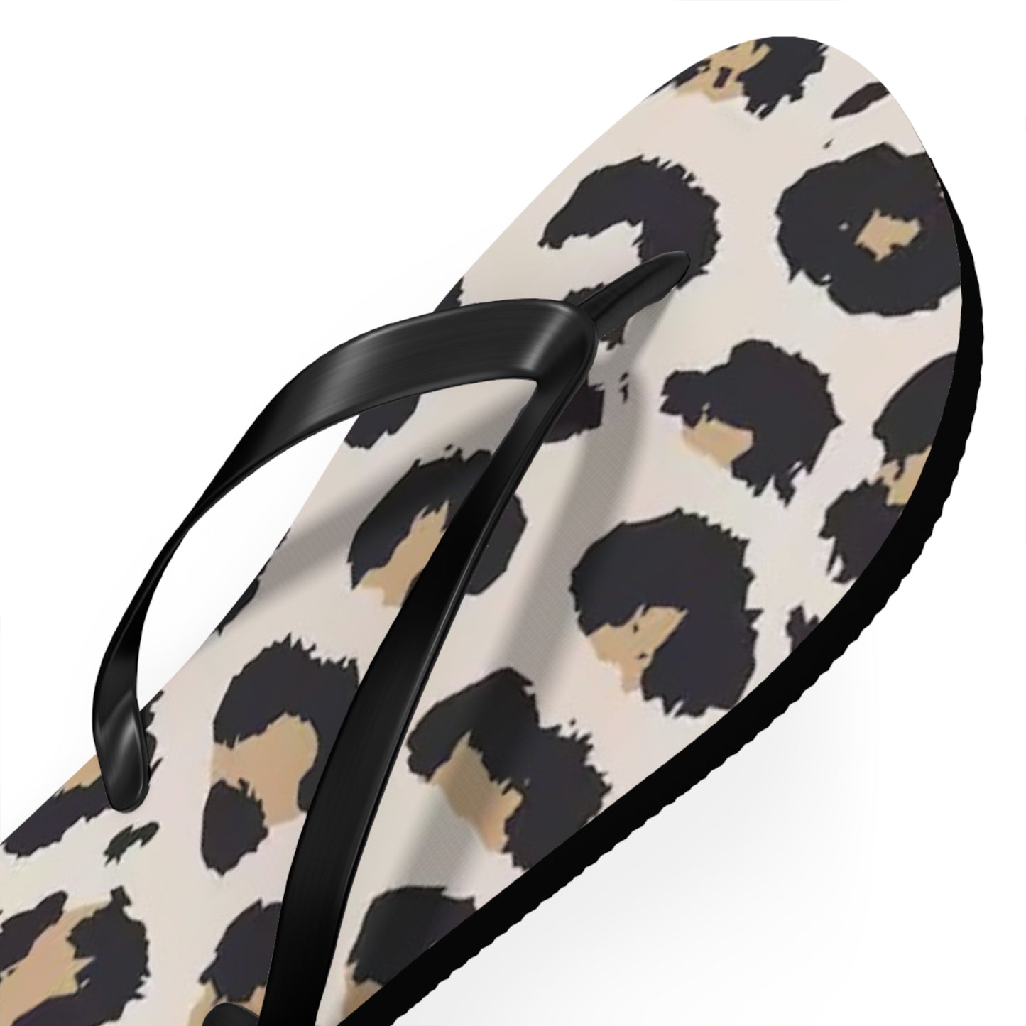 Cheetah Print Tan Beach Sandals, Slides for Summer, Flip Flops, Water Resistant