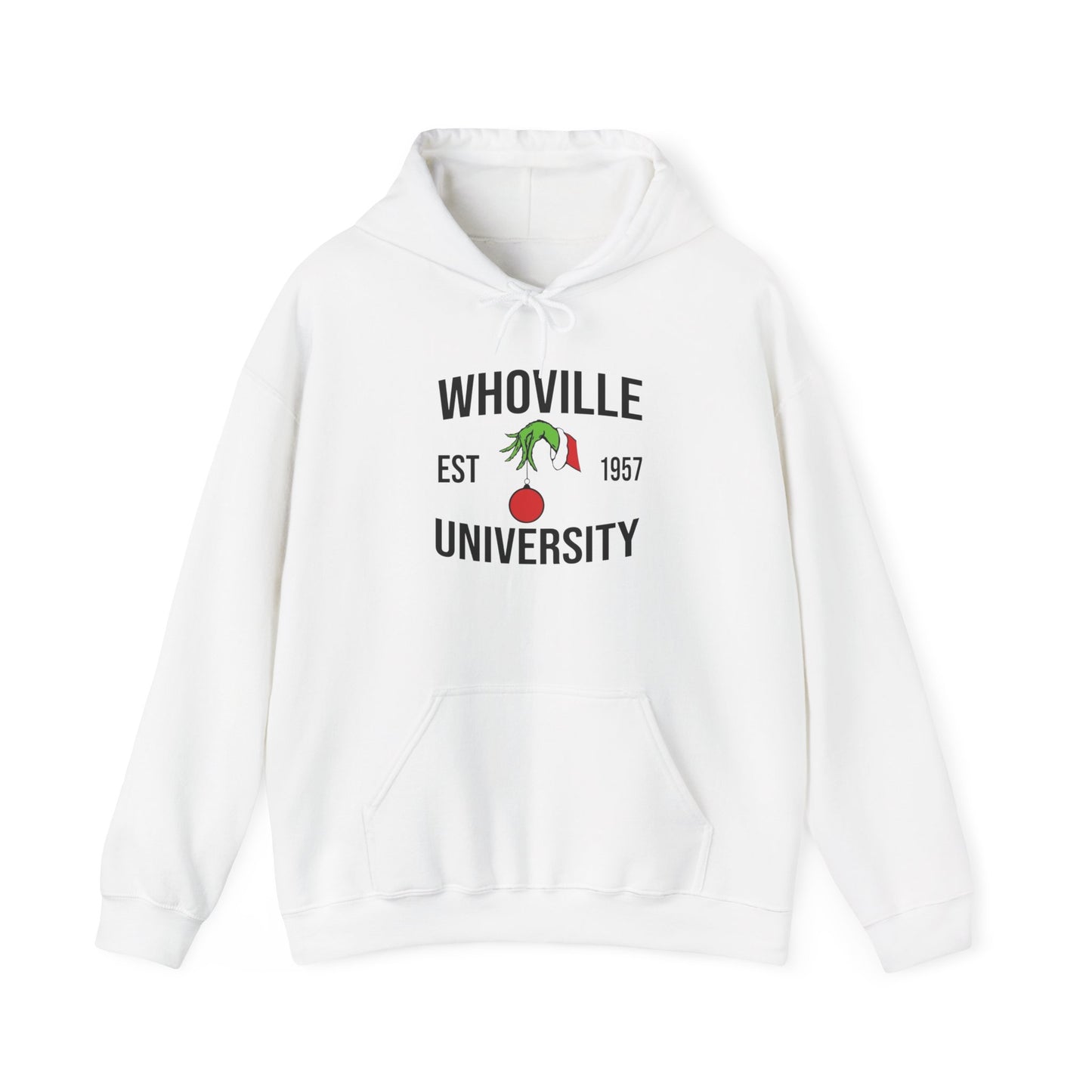 Whoville University The Grinch Graphic Hoodie Heavy Blend™ Hooded Sweatshirt