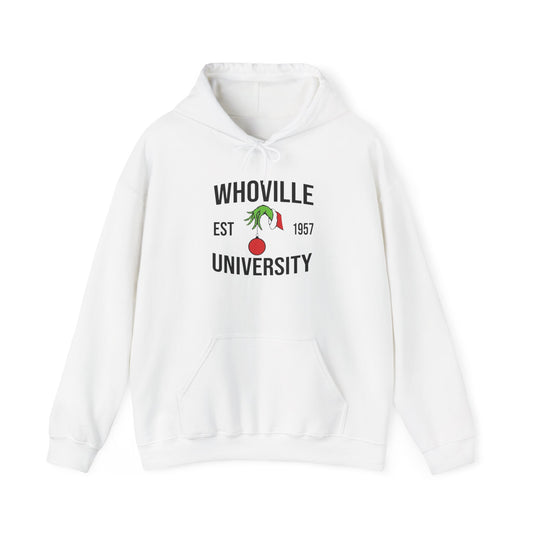 Whoville University The Grinch Graphic Hoodie Heavy Blend™ Hooded Sweatshirt