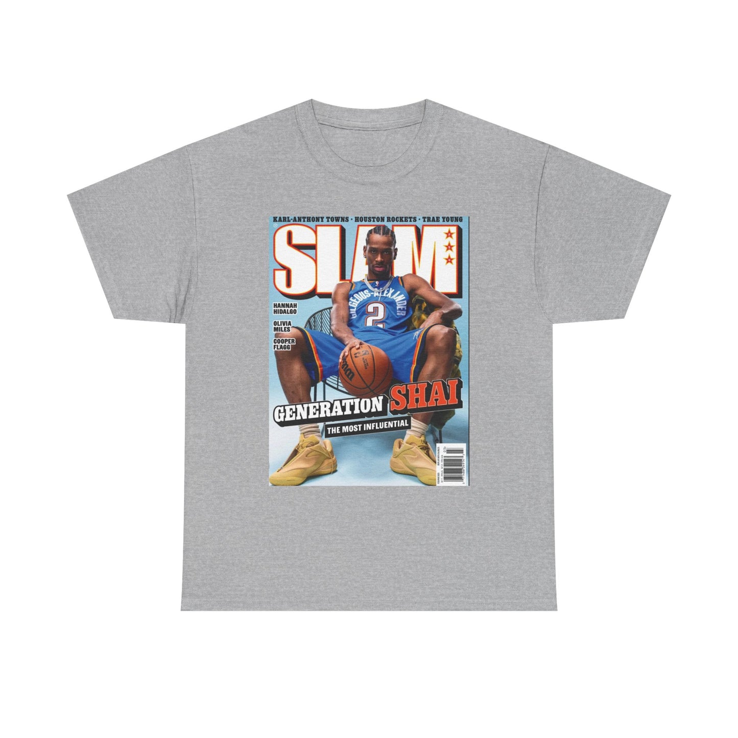 Shai Gilgeous Alexander Graphic T Shirt OKC Basketball Retro Unisex Heavy Cotton