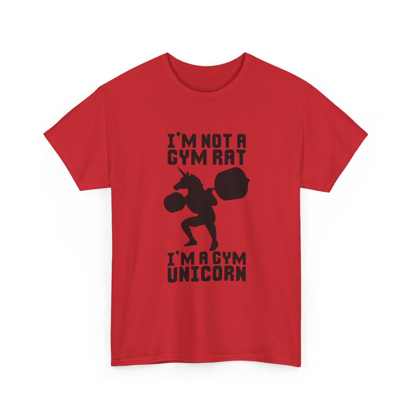 Gym Rat Shirt Funny Lifting Gear Workout Training Comedy Unisex Heavy Cotton Tee
