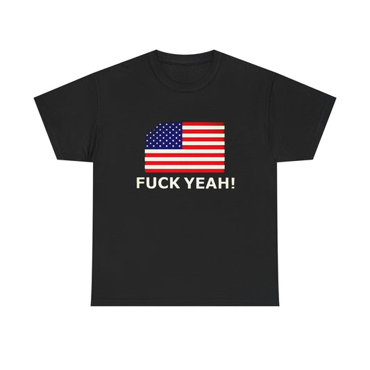 America F Yeah Funny Graphic T Shirt Unisex Heavy Cotton Tee