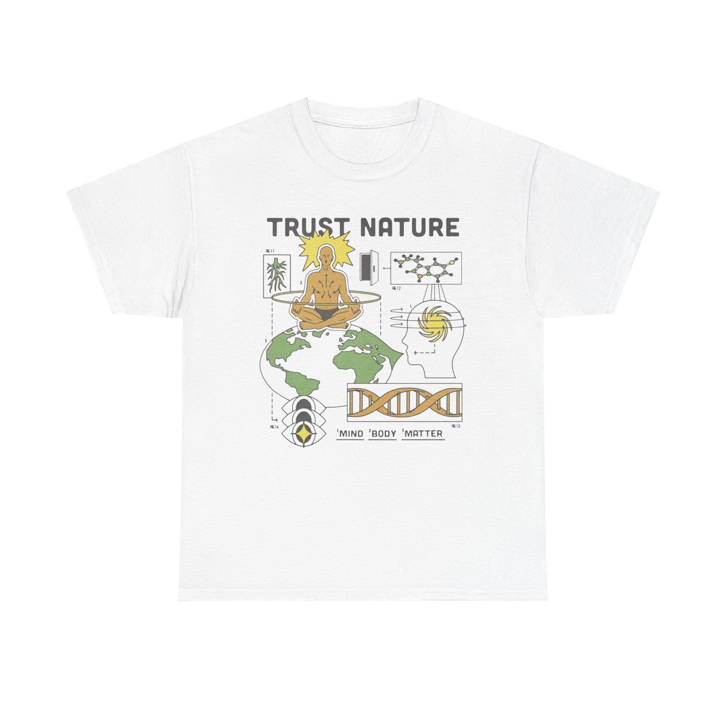 Trust Nature Graphic T Shirt NEW ADULT TEE VINTAGE