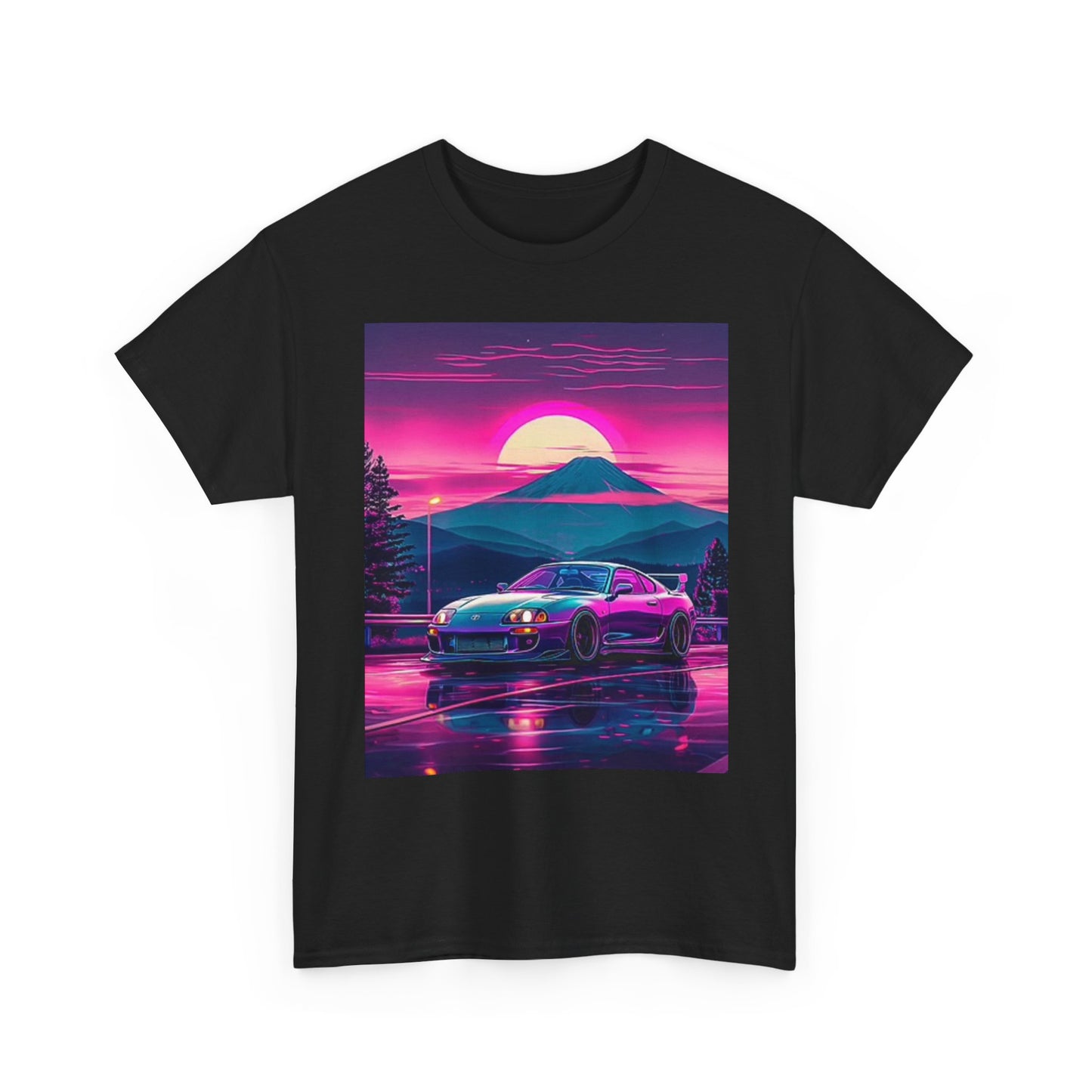 Supra Graphic T Shirt Retro Tokyo Japan Mountains JDM Unisex Heavy Cotton Tee