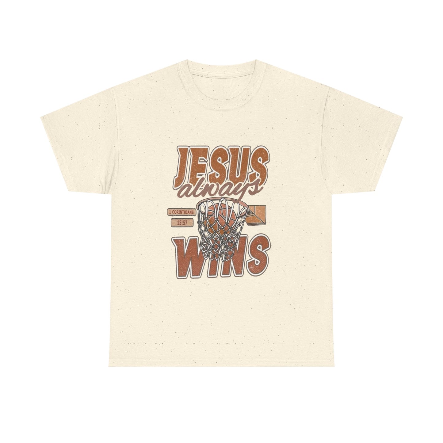 Jesus Always Wins Graphic T Shirt Unisex Heavy Cotton Tee
