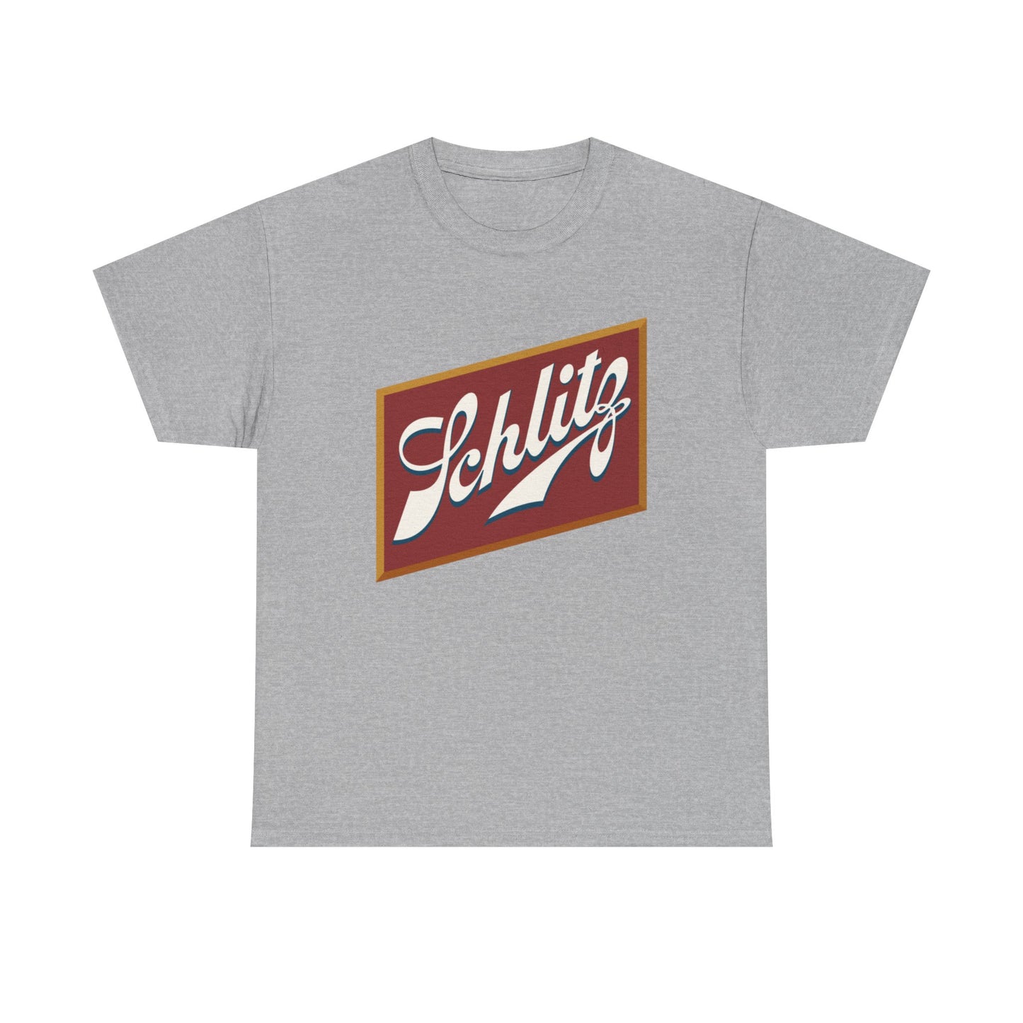 Schlitz Graphic T Shirt Vintage Beer Logo New England Unisex Heavy Cotton Tee