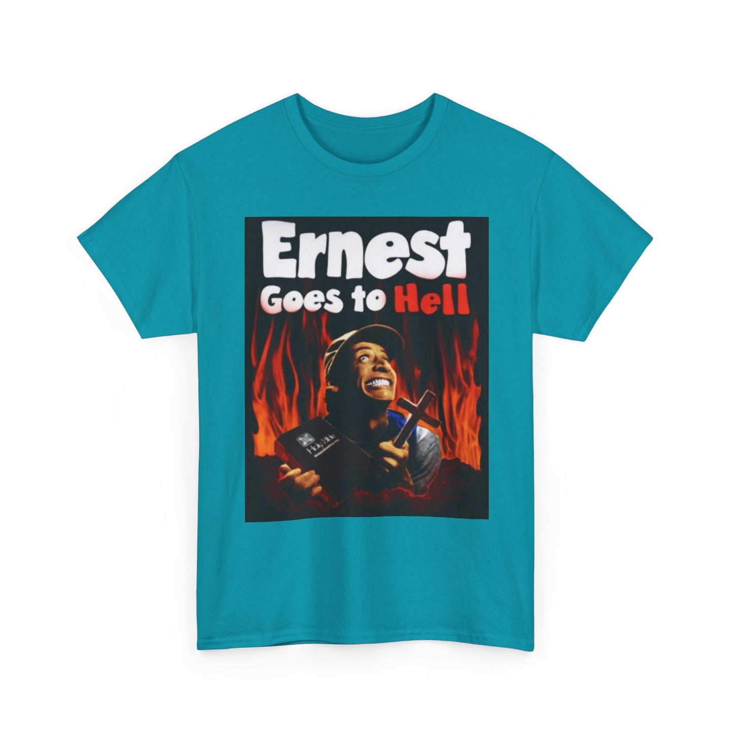 Ernest Goes To Hell Graphic T Shirt Funny Vintage Poster Unisex Heavy Cotton Tee