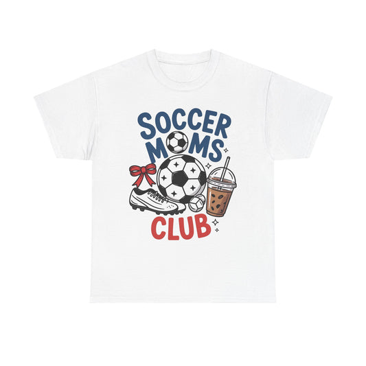 Soccer Moms Club Graphic T Shirt Women's Heavy Cotton Tee