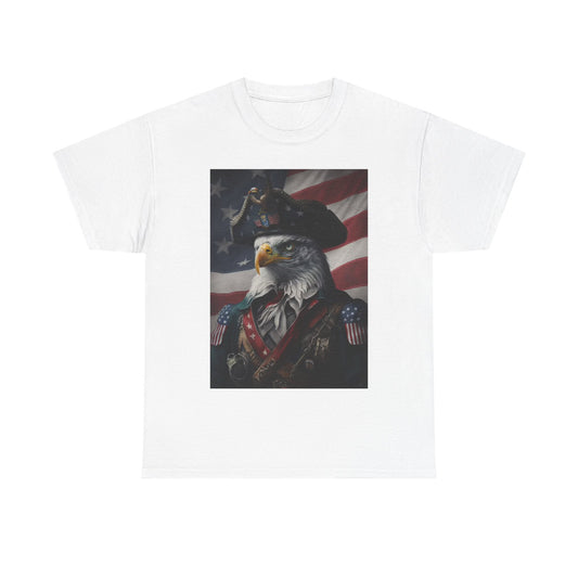July 4th Tshirt Bald Eagle American Patriot USA Pride Unisex Heavy Cotton Tee