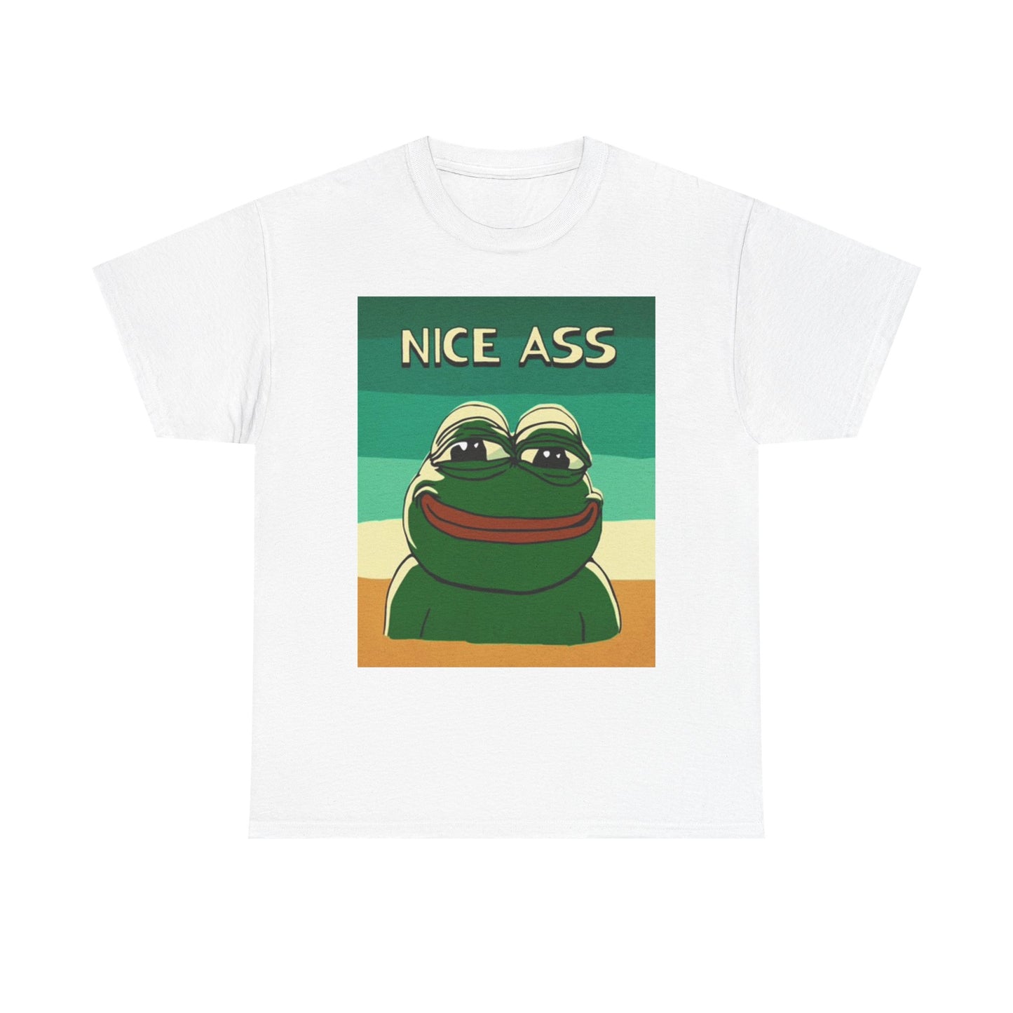 Nice Ass Funny Shirt Frog Meme Cute Unisex Heavy Cotton Tee