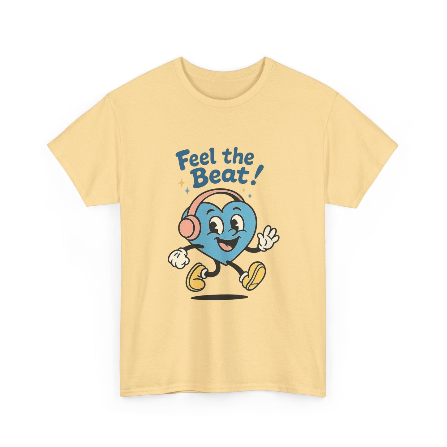 Feel The Beat Music Graphic T Shirt NEW GIFT Unisex Heavy Cotton Tee