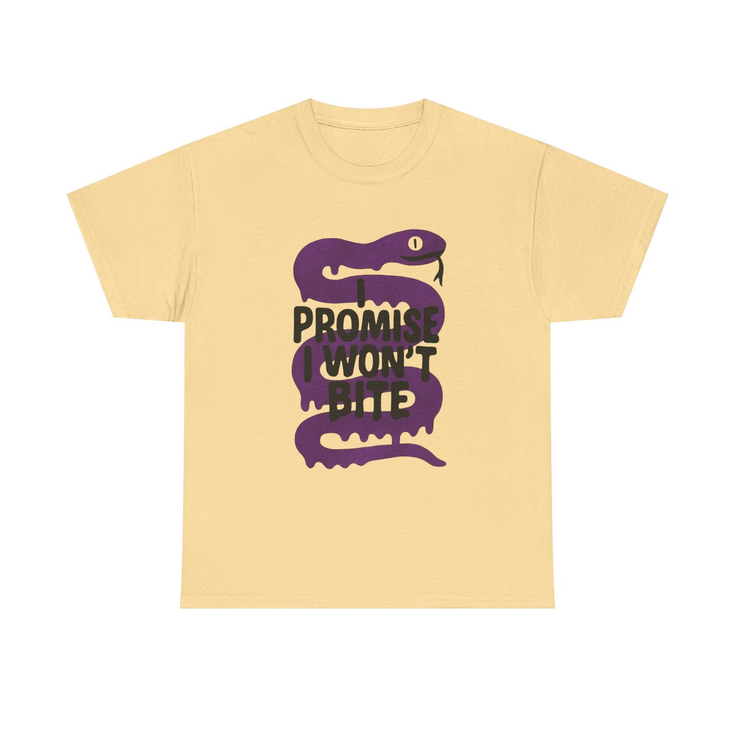 I Promise I Wont Bite Snake Graphic T Shirt ADULT NEW Heavy Cotton Tee