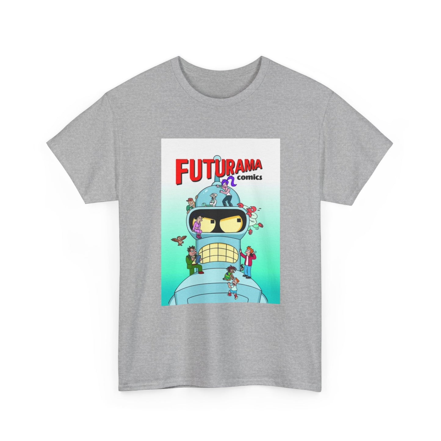 Futurama Shirt Bender Tv Series Graphic Funny Cartoon Unisex Heavy Cotton Tee