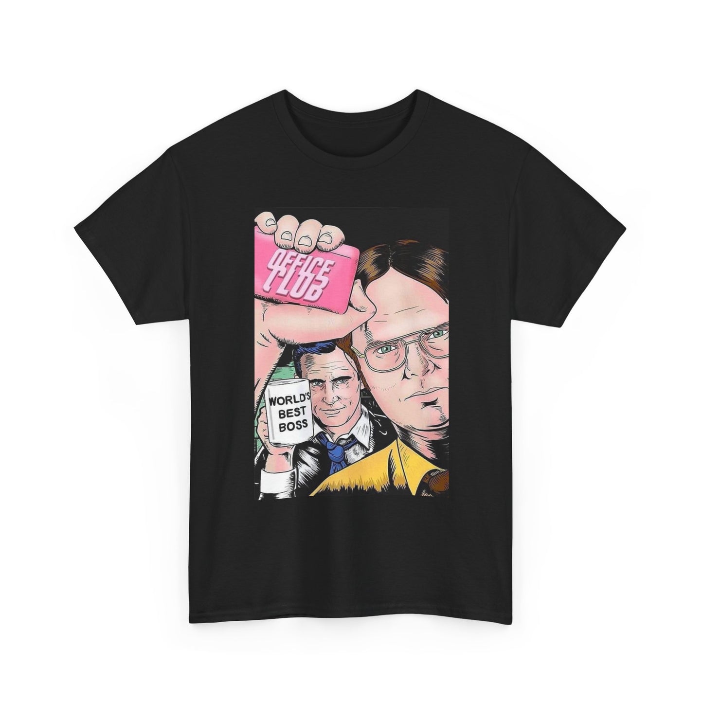 The Office Fight Club Graphic T Shirt Vintage Funny Retro Unisex Heavy Cotton