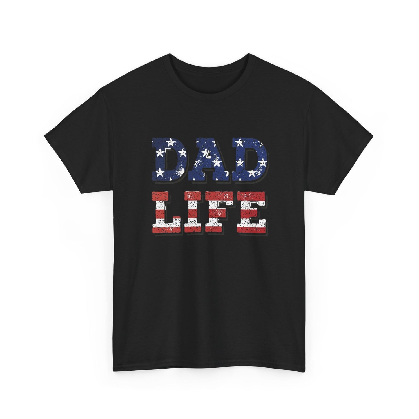 Dad Life USA American Flag Graphic T Shirt NEW ADULT Unisex Heavy Cotton Tee