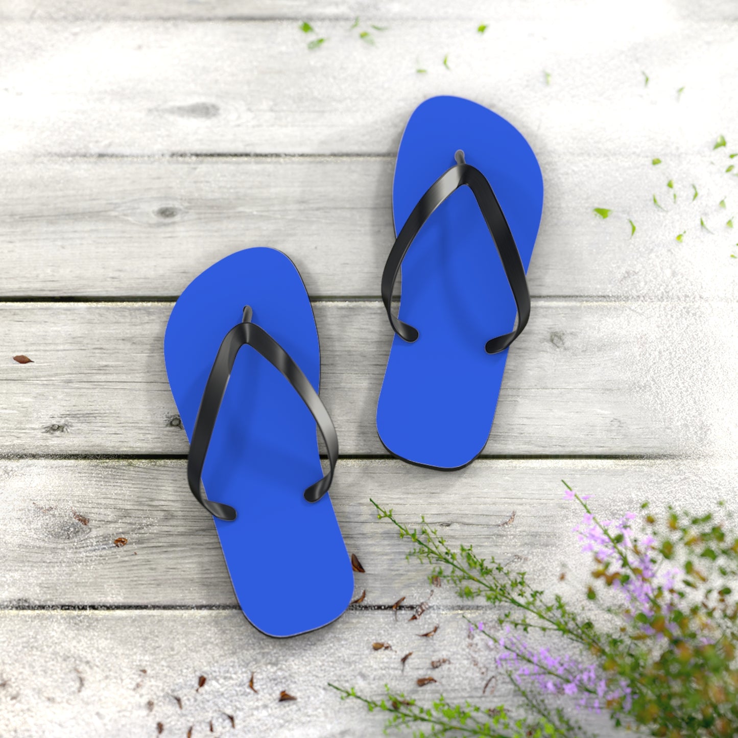 Neon Blue Flip Flops, Sandals Slides, Summer Footwear, Brand New
