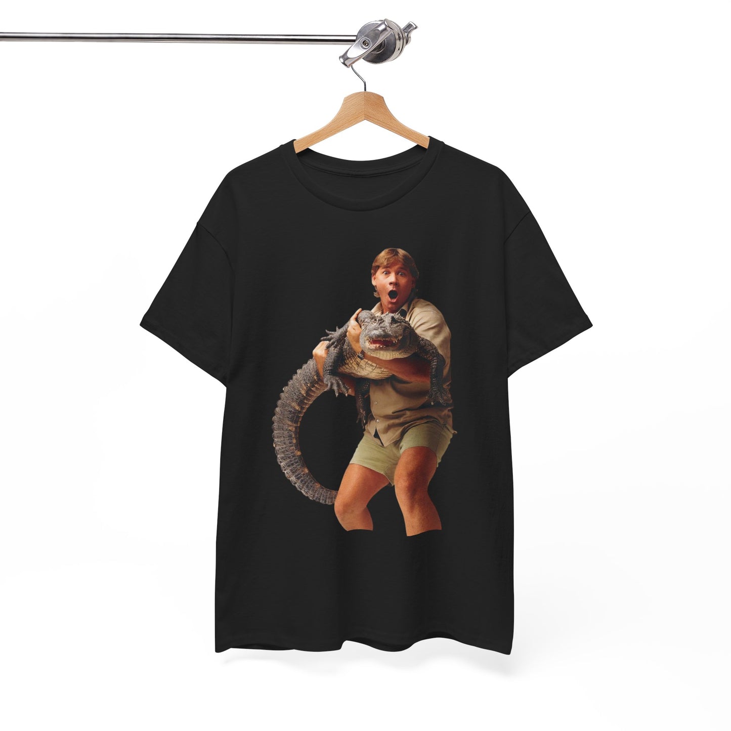 Crocodile Hunter Funny Retro 90's Graphic T Shirt Unisex Heavy Cotton Tee