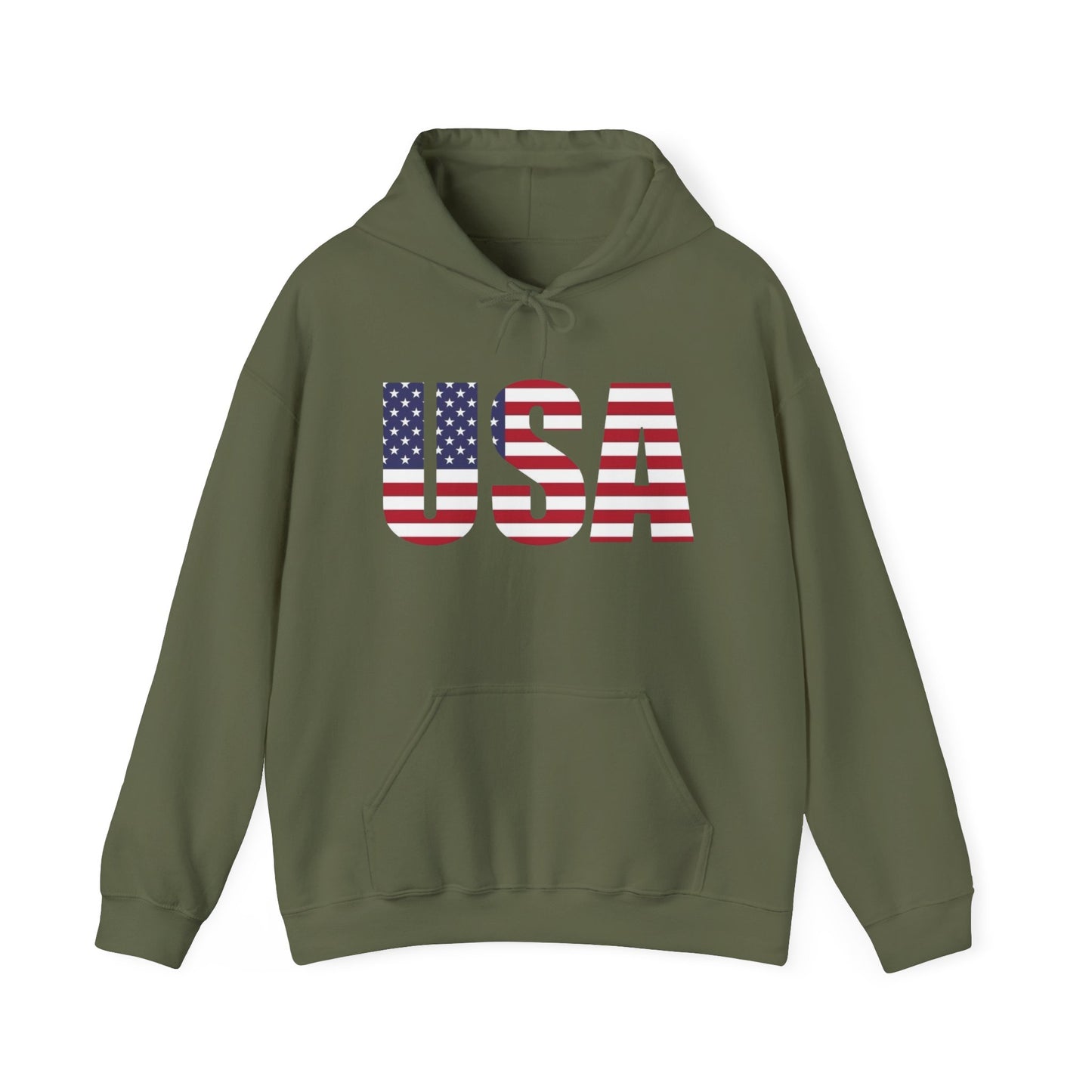 USA Flag Graphic Hoodie Unisex Heavy Blend™ Hooded Sweatshirt