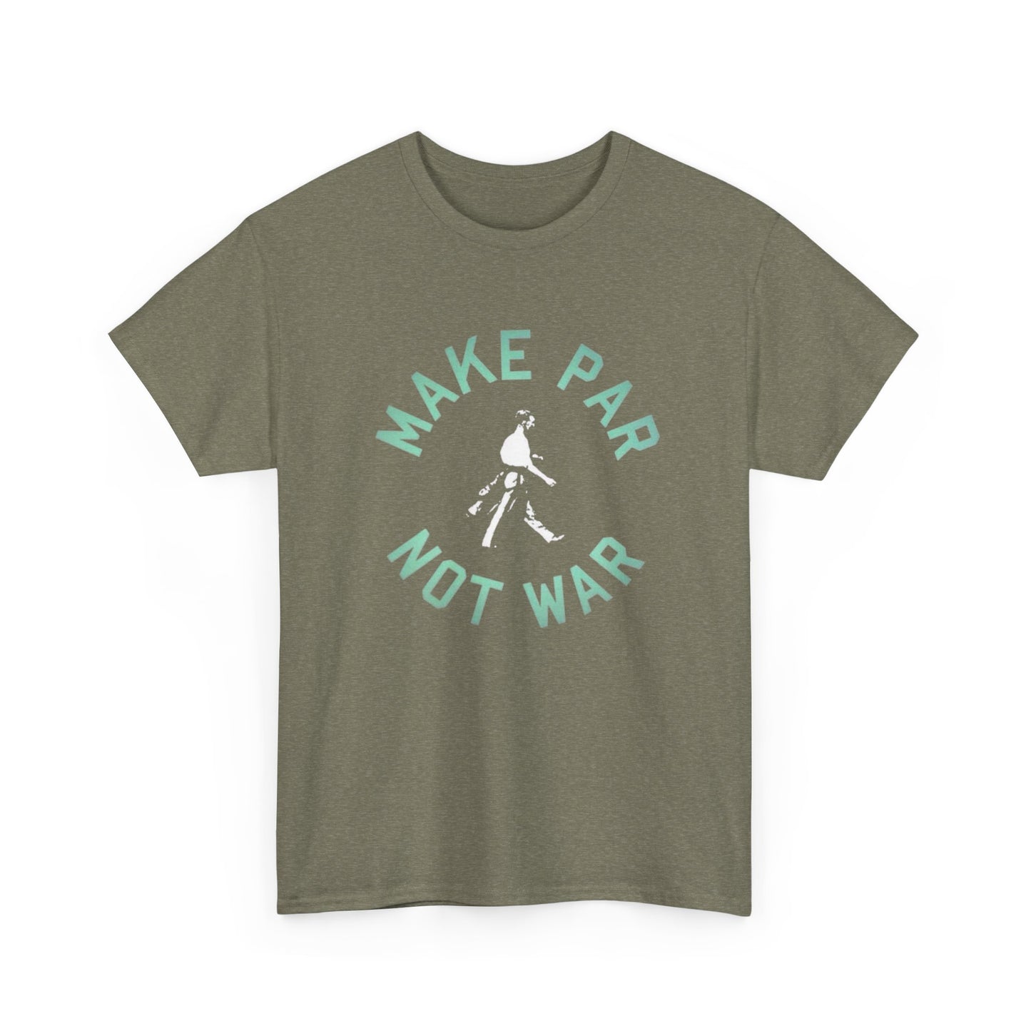 Make Par Not War Golfing Funny Graphic T Shirt Unisex Heavy Cotton Tee