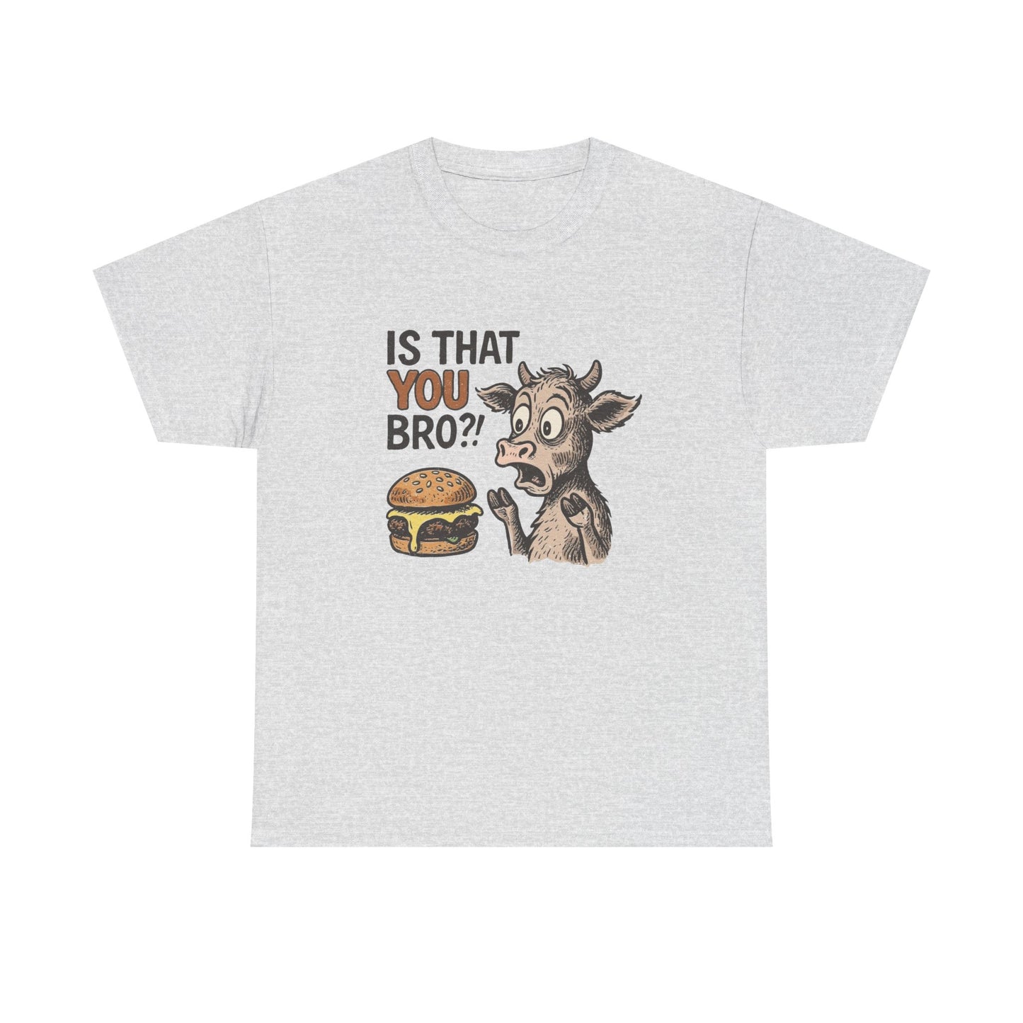 Is That You Bro Funny Cow Vegan Graphic T Shirt Cotton Tee Retro Gift