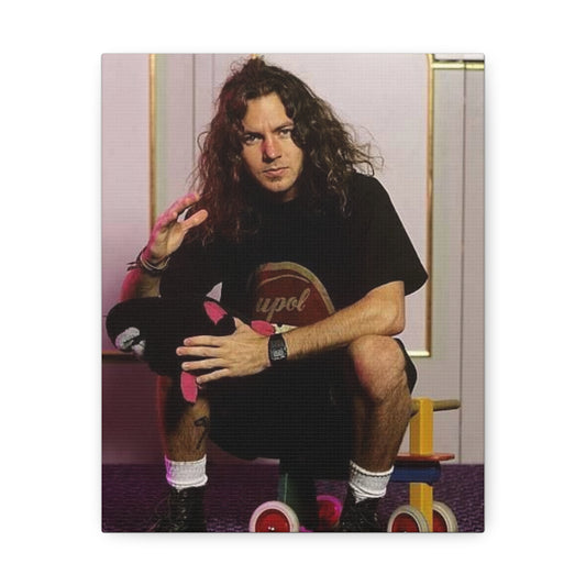 Eddie Vedder Retro Photograph Framed Stretched Canvas MULTIPLE SIZES