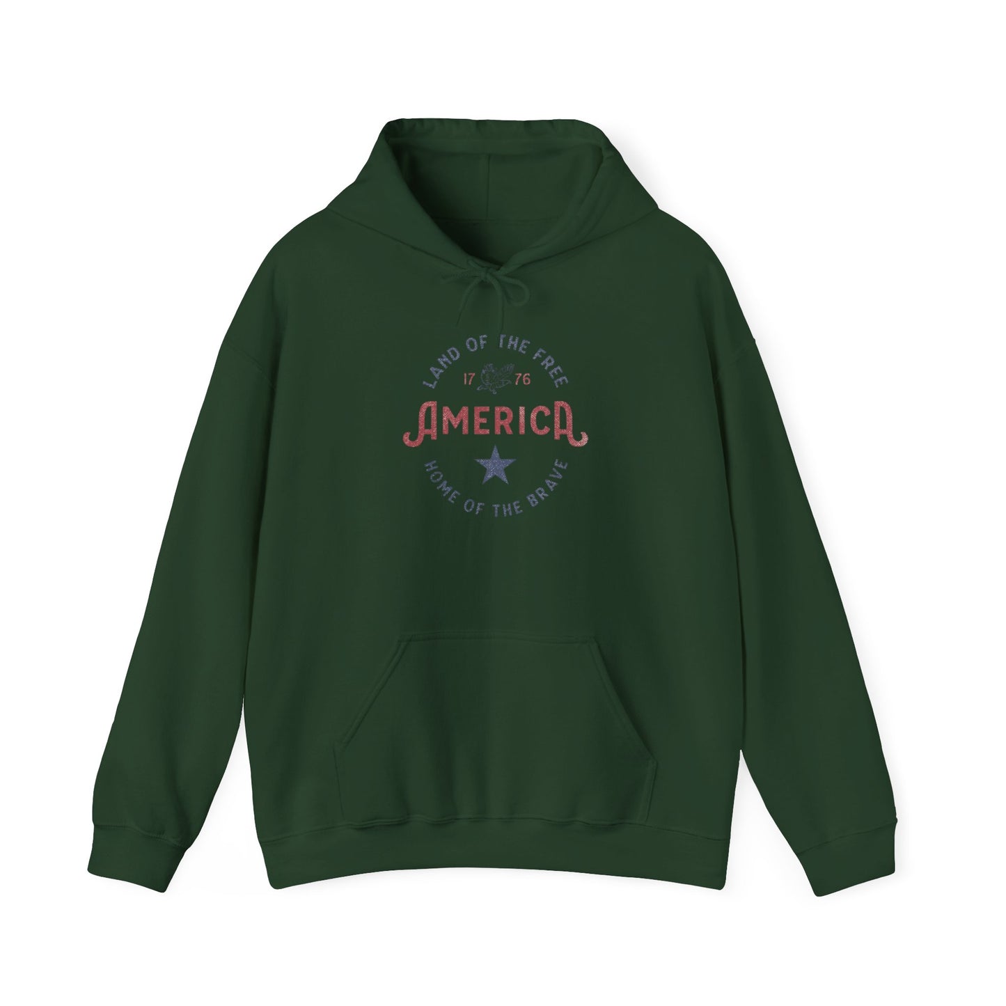 America Home Of The Brave Graphic Hoodie Heavy Blend™ NEW Sweatshirt