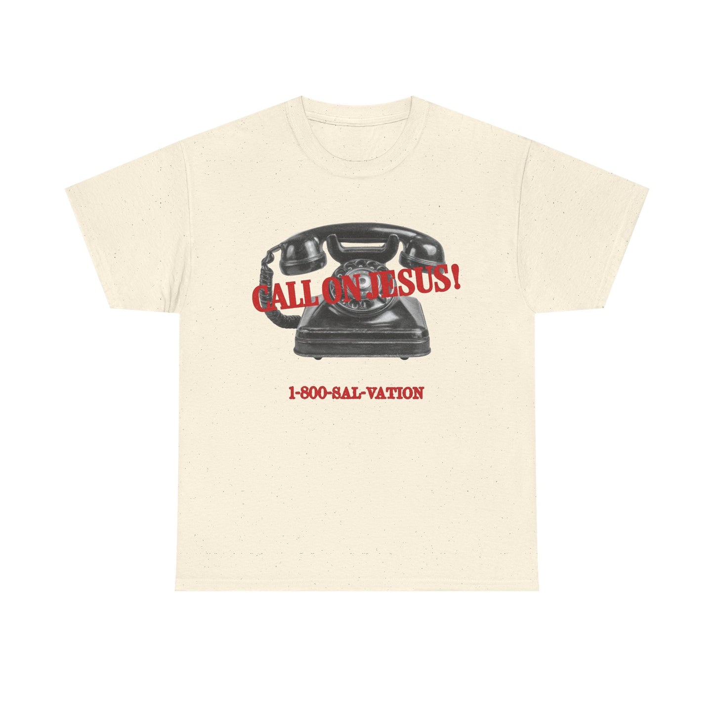 Call On Jesus Religious Graphic T Shirt Men's Heavy Cotton Tee