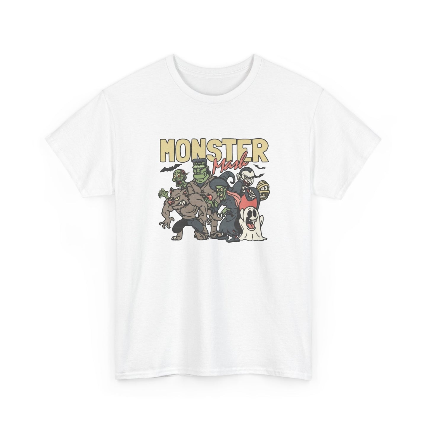 Monster Mash Retro Graphic T Shirt NEW Unisex Heavy Cotton Tee