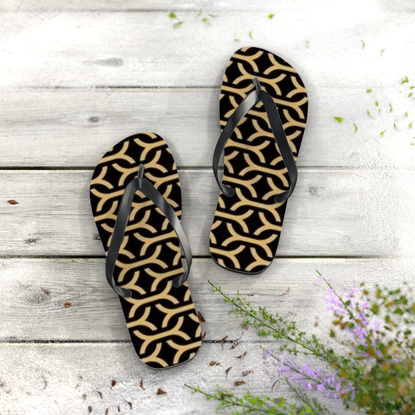 Brown Monogram Flip Flops, Sandals Slides, Summer Footwear, Brand New