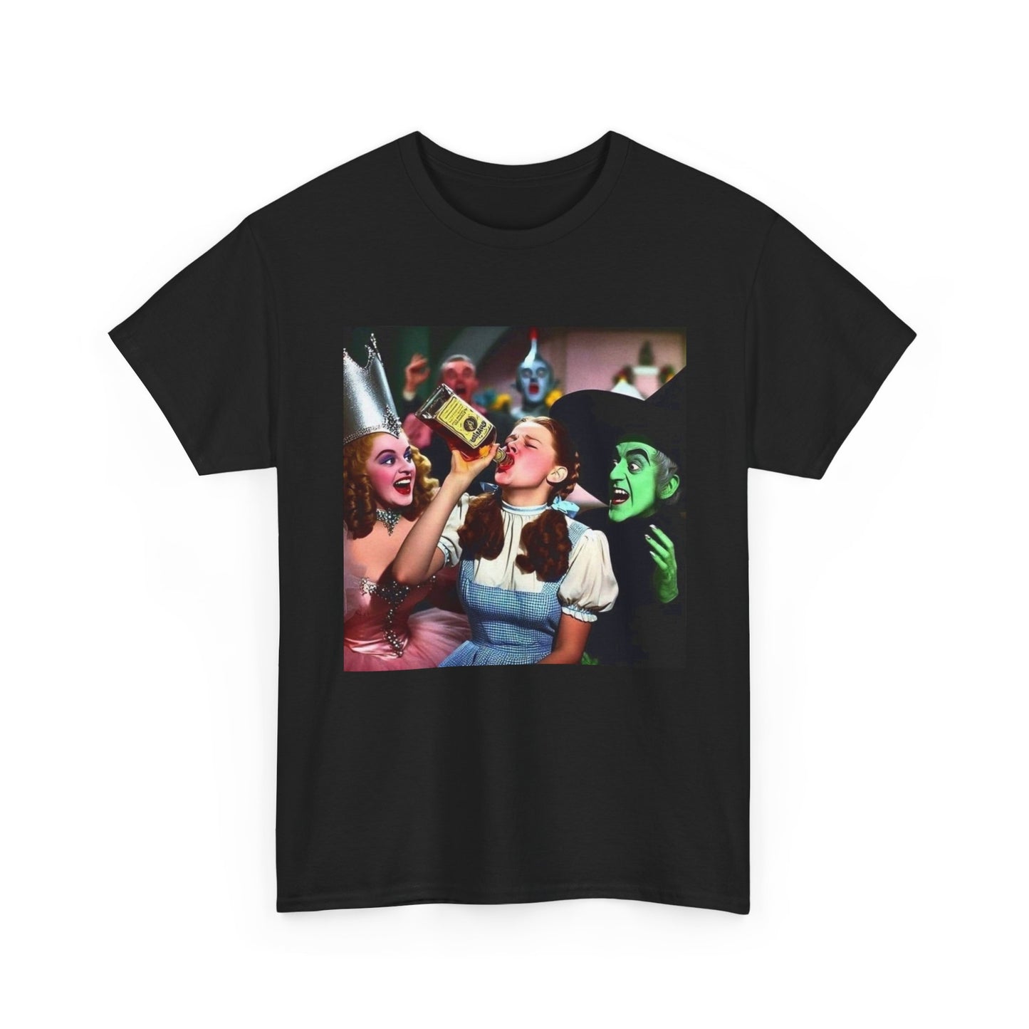 Funny Wizard Of Oz Boozing Graphic T Shirt NEW Adult Tee