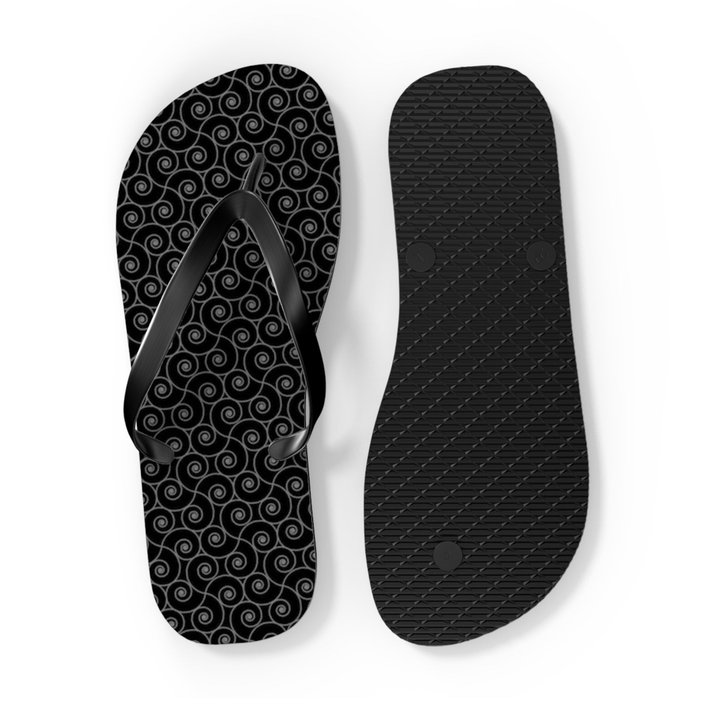 Black Monogram Flip Flops, Sandals Slides, Summer Footwear, Brand New